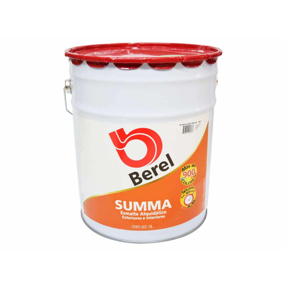 ESM. SUMMA BLANCO/BASE PASTEL BRILLANTE SERIE 600 CUBETA 19LT BEREL
