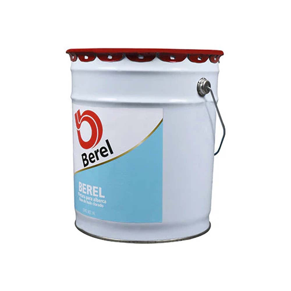 CUBETA DE PINTURA PARA ALBERCA COLOR BLANCO 19LTS MCA BEREL