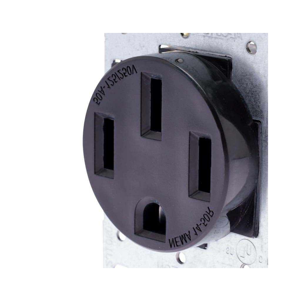 RECEPTACULO SENC. 3P-4H 50A. 125-250V. GRADO IND. 14-50R NEGRO LEVITON