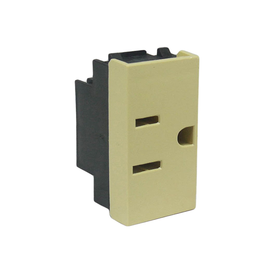 CONTACTO CON TIERRA 15A 125V 2P 3H MARFIL LEVITON