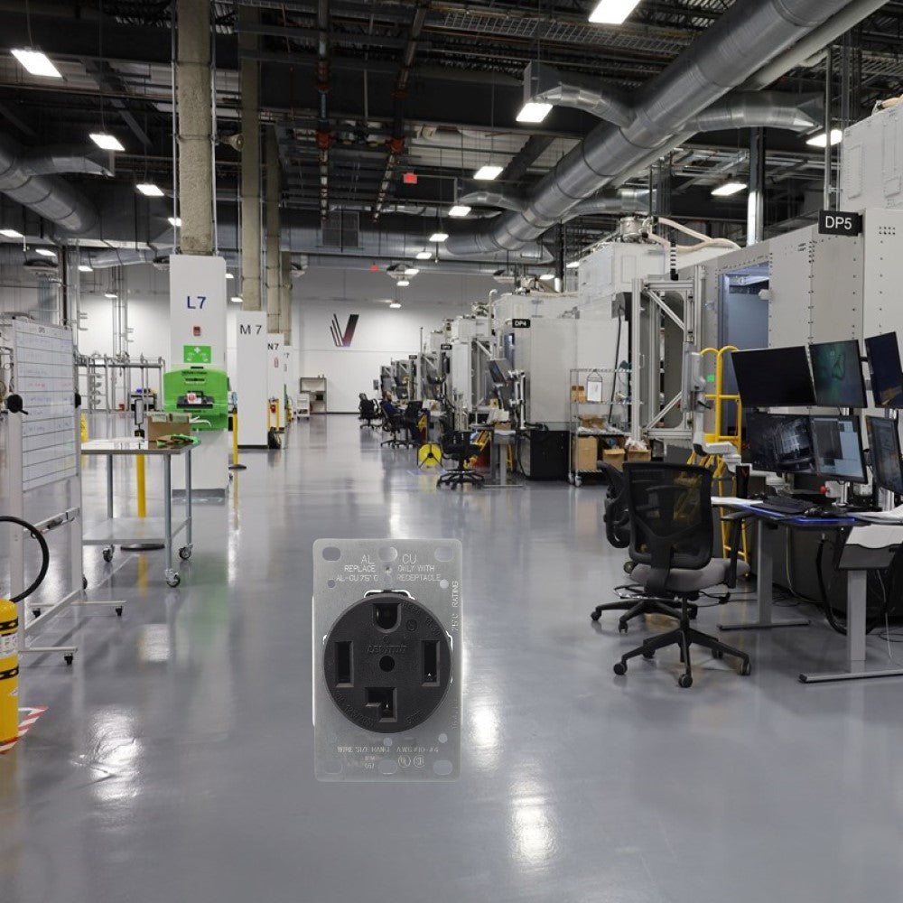 RECEPTACULO INDUSTRIAL ENTRADA RECTA 3F-4H 30A. 125/250V. NEMA 14-30R