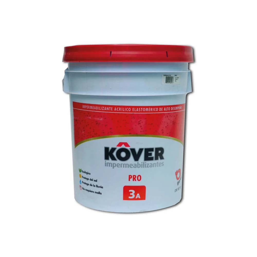 IMPERMEABILIZANTE KOVER PRO TERRACOTA SERIE 2800 3 AÑOS CUBETA 19LT
