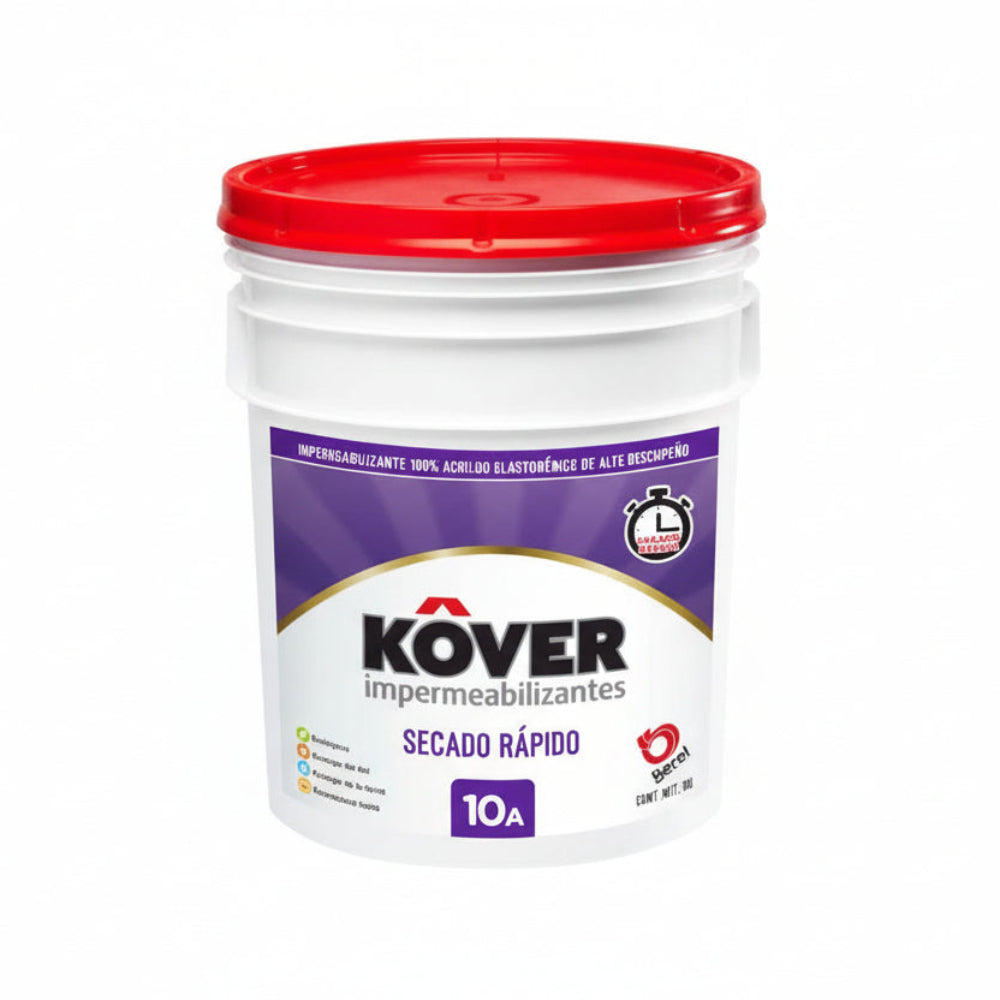 IMPERMEABILIZANTE KOVER SECADO RAPIDO TERRACOTA SERIE 4800 CUBETA 19LT *** OFRECER 002605-6 ***