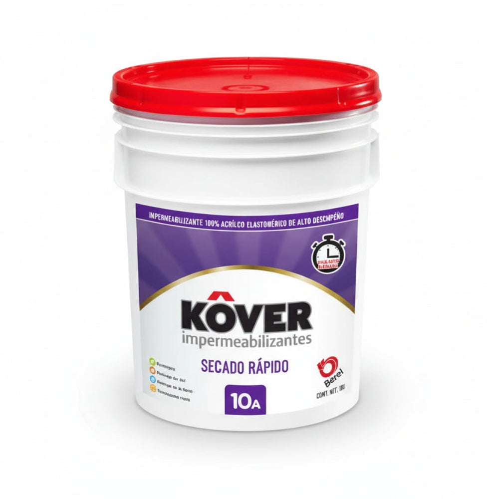 IMPERMEABILIZANTE KOVER SECADO RAPIDO BLANCO SERIE 4800 CUBETA 19LT *** OFRECER 3018 ***