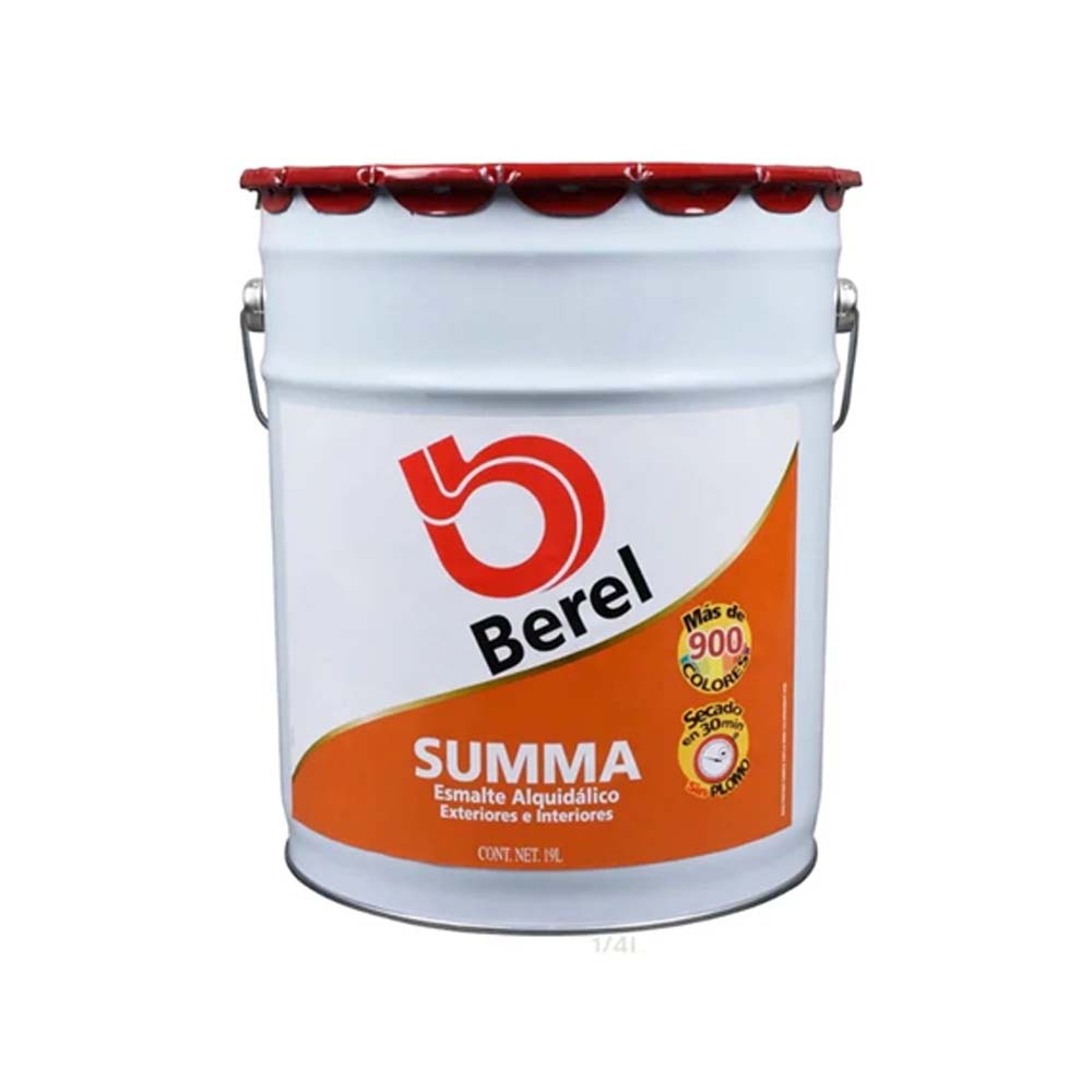 ESM SUMMA BLANCO/BASE PASTEL SEMI MATE SERIE 600 CUBETA 19LT BEREL