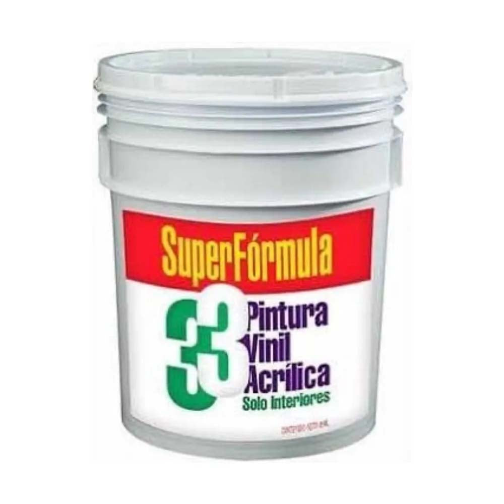 PINTURA VINIL-ACRILICA SUPER FORMULA BLANCO CUBETA 19LT