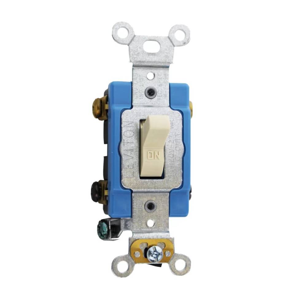 APAGADOR DE PALANCA SILEN. INDUSTRIAL 1 POLO 15A/120-277V. MARFIL LEVITON