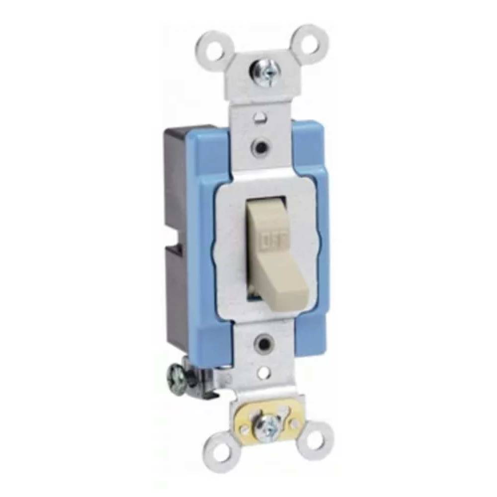 APAGADOR DE PALANCA SILEN. INDUSTRIAL 1 POLO 15A/120-277V. MARFIL LEVITON