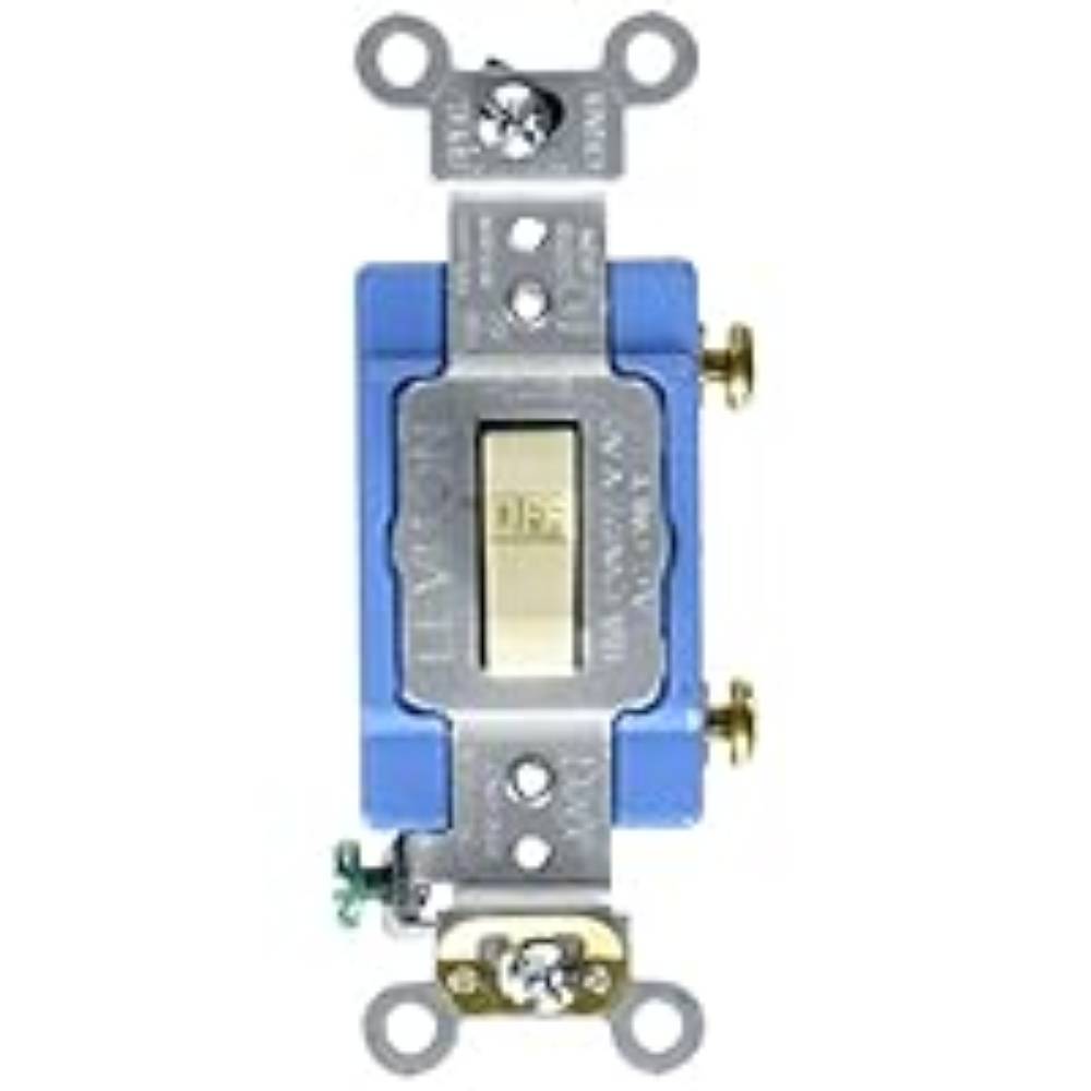 APAGADOR DE PALANCA SILEN. INDUSTRIAL 1 POLO 15A/120-277V. MARFIL LEVITON