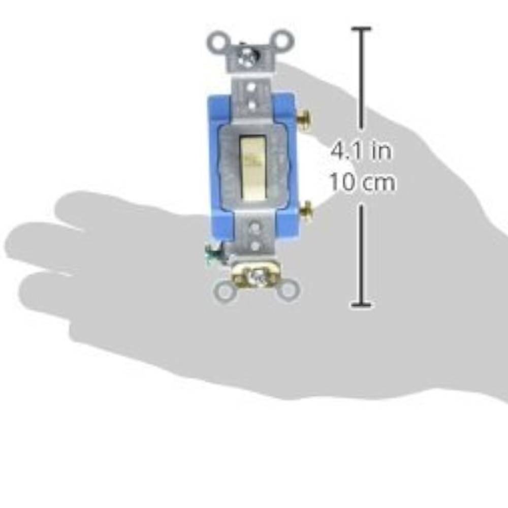 APAGADOR DE PALANCA SILEN. INDUSTRIAL 1 POLO 15A/120-277V. MARFIL LEVITON