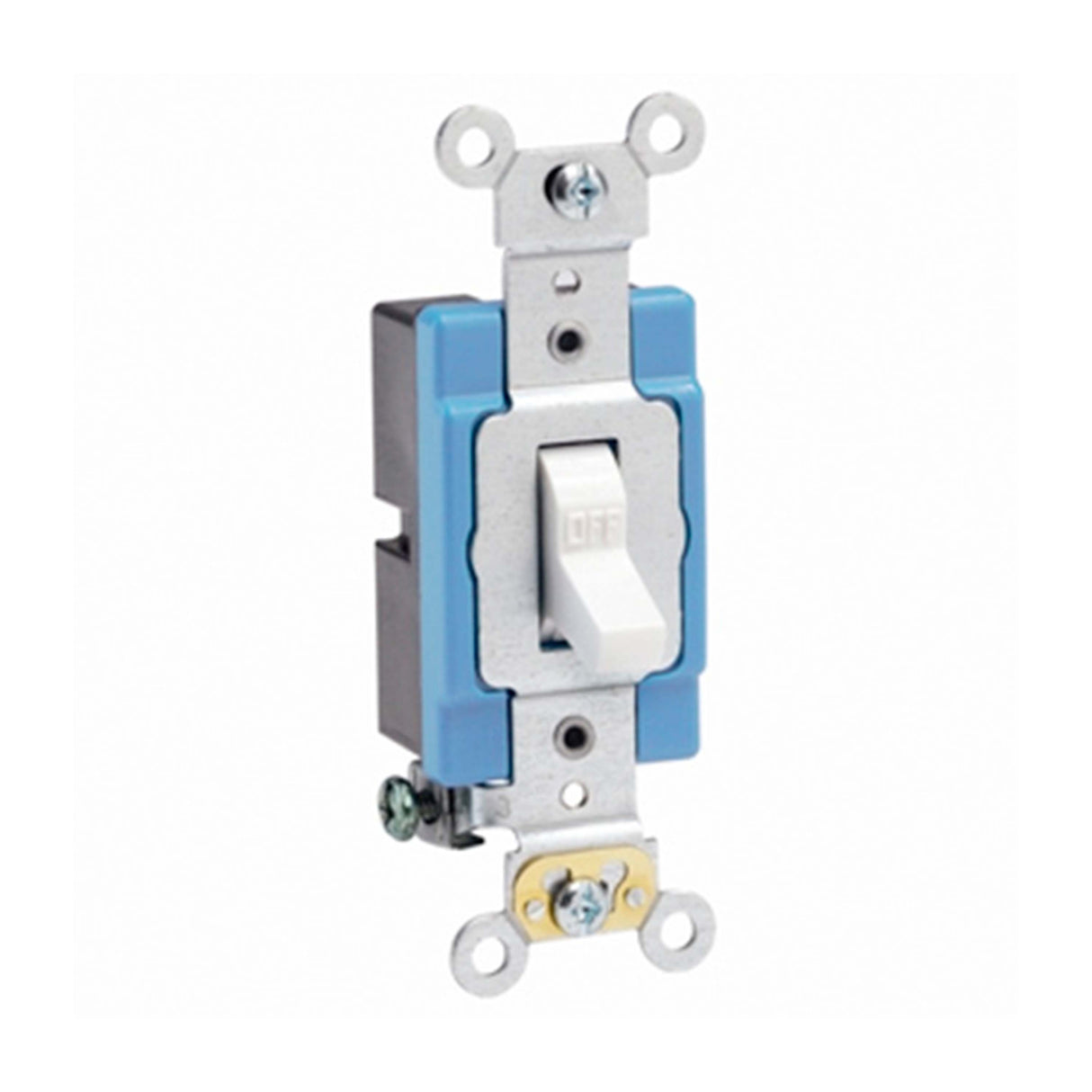 APAGADOR DE PALANCA SILENCIOSO INDUSTRIAL 2 POLOS 15A/120-277V. BLANCO LEVITON