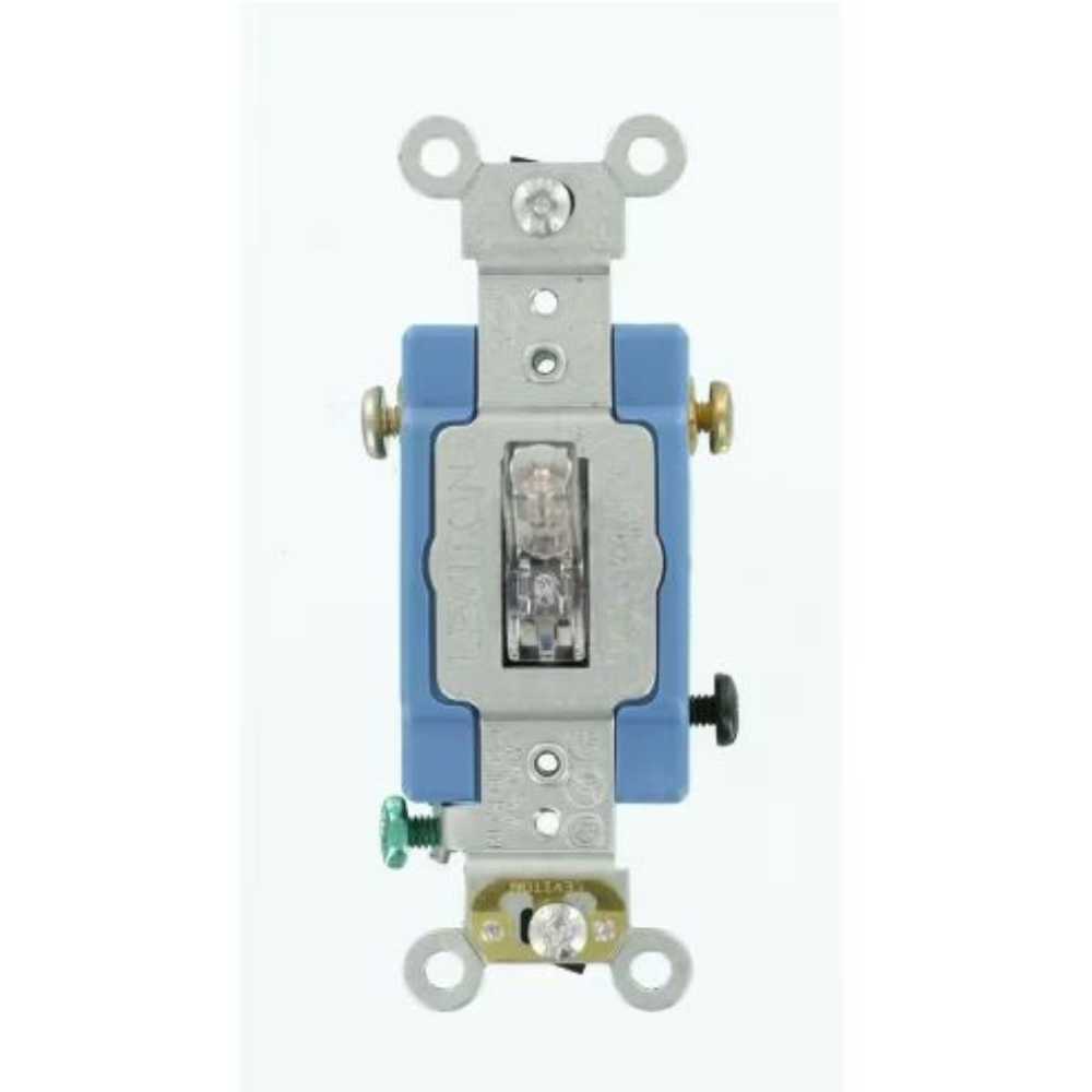 APAGADOR DE PALANCA SILENCIOSO INDUSTRIAL 3 POLOS 15A/120-277V. BLANCO LEVITON