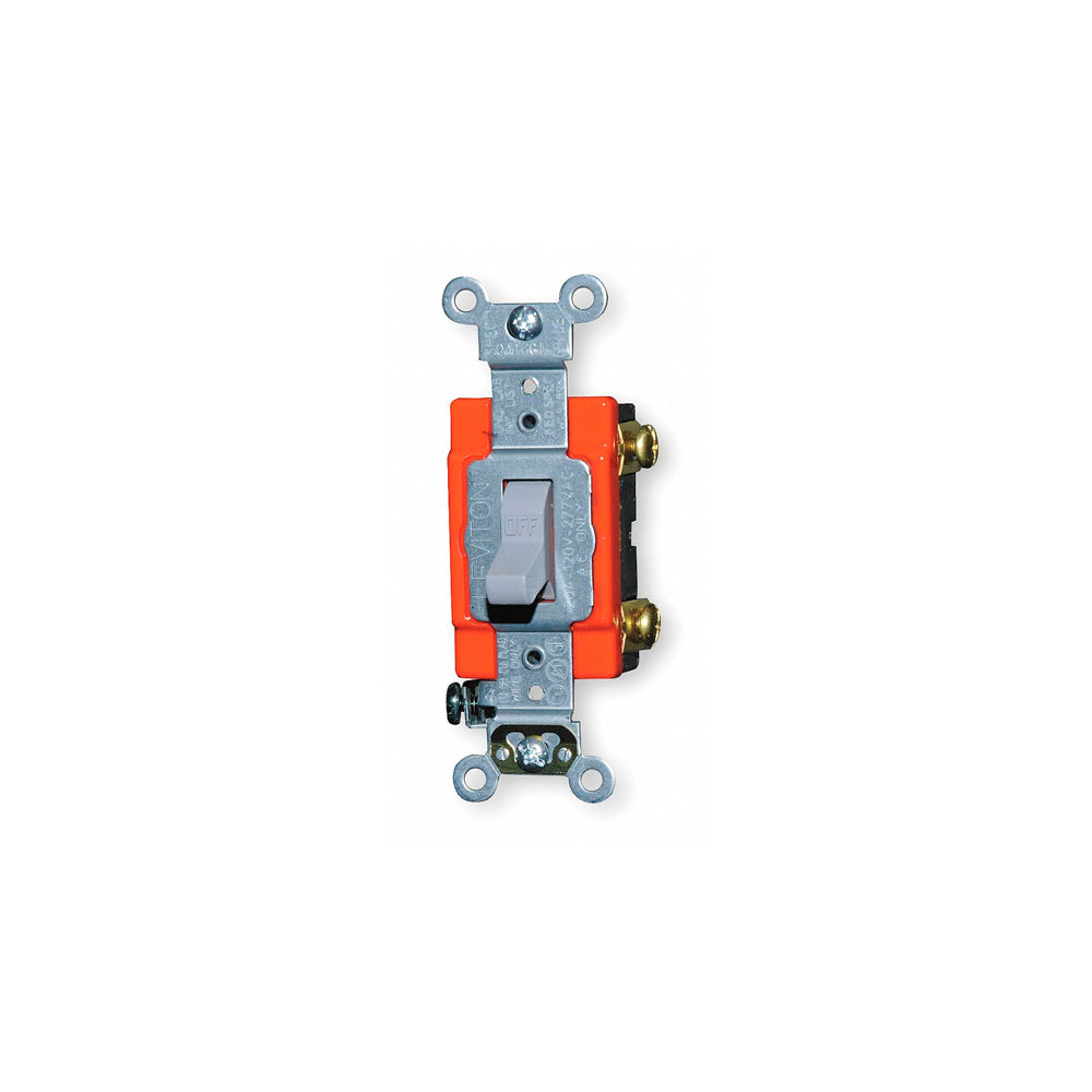 APAGADOR DE PALANCA INDUSTRIAL 1 POLO 20A 127/277V GRIS LEVITON