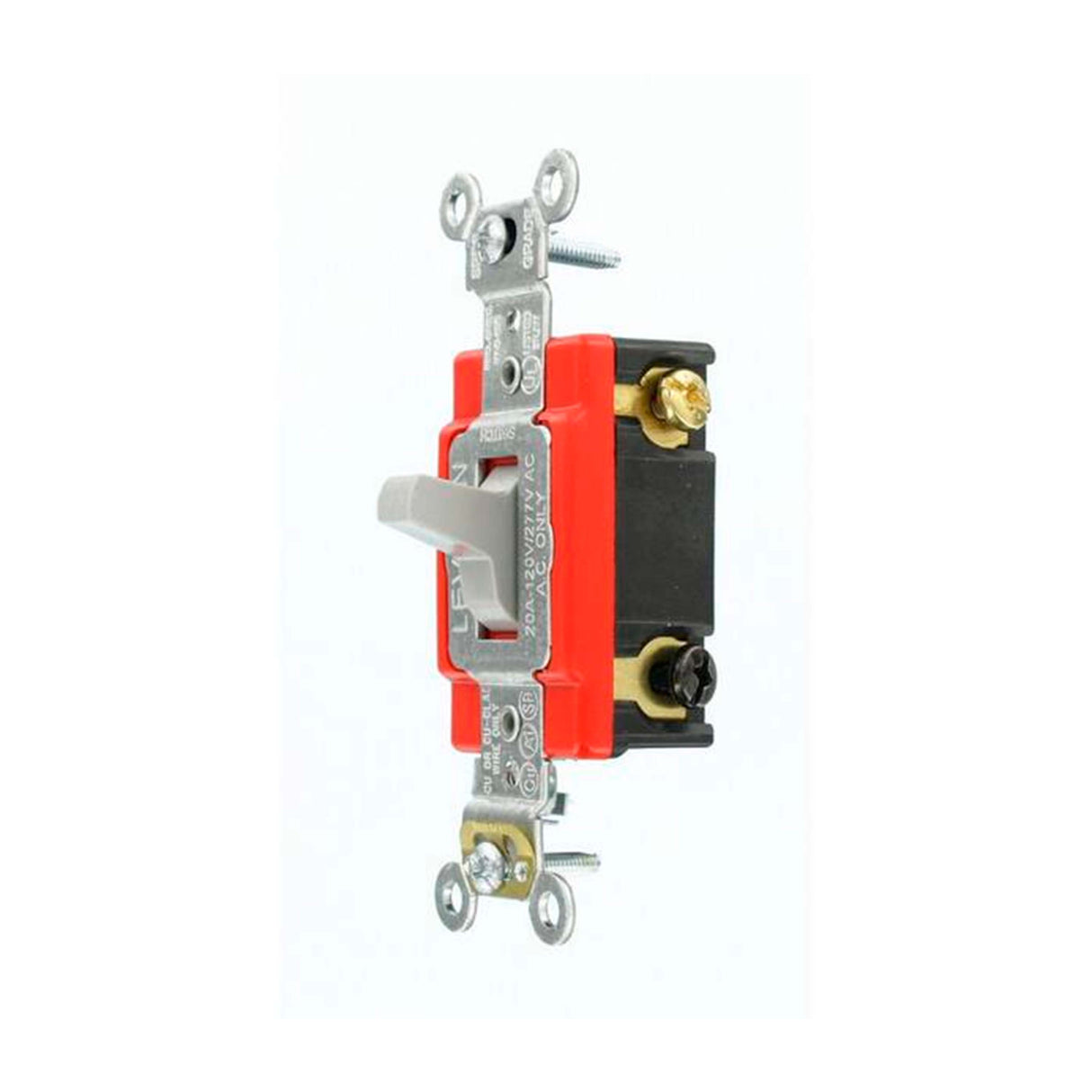 APAGADOR DE PALANCA INDUSTRIAL 1 POLO 20A 127/277V GRIS LEVITON