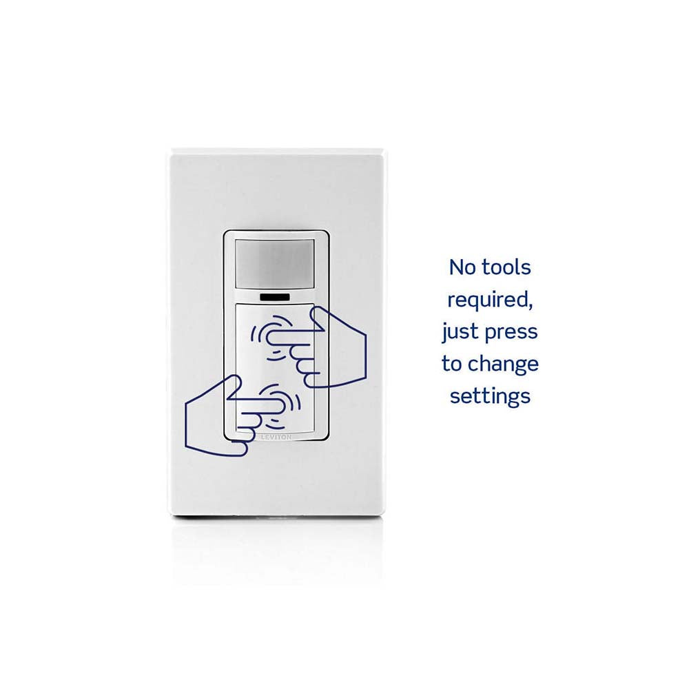 DETECTOR DE PRESENCIA PARED PIR 180G UNIPOLAR INC 250W LED LEVITON