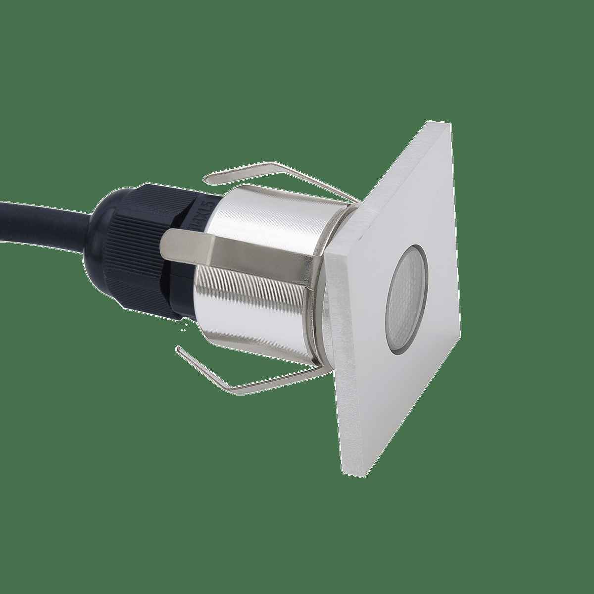 LUMINARIA LED EMPOTRADO CALUX 1W 100-240V 3000K 72LM IP65 ACABADO ALUMINIO PULIDO 0220-LED