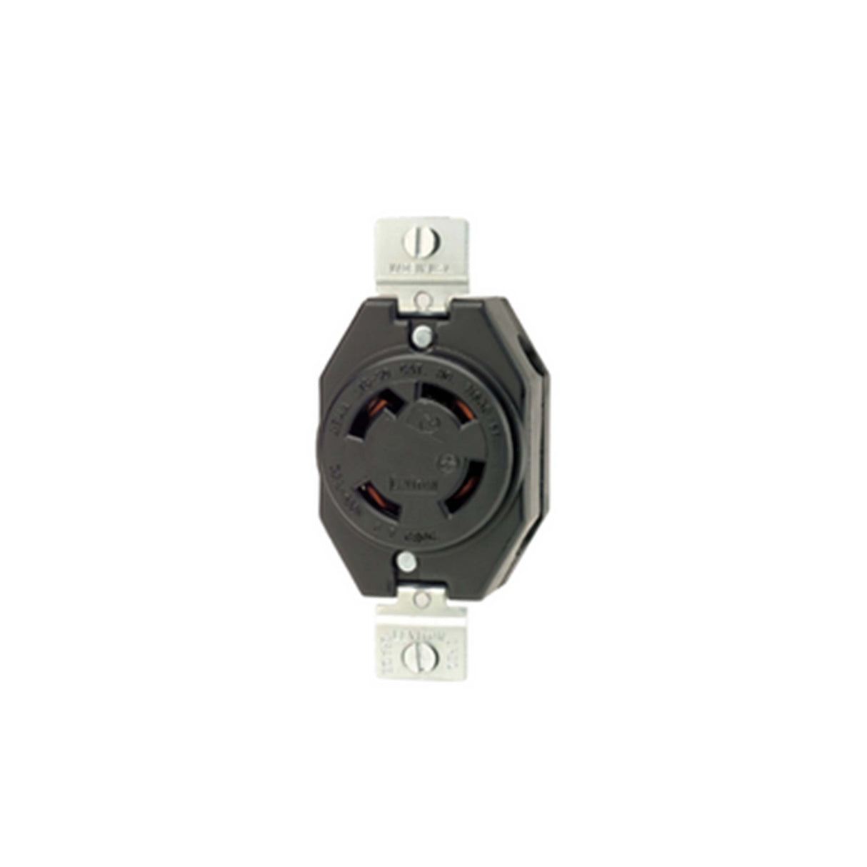 CONTACTO INDUSTRIAL FIJO MEDIA VUELTA 2P-3H 20A/125V. *** OFRECER R1K71 *** LEVITON