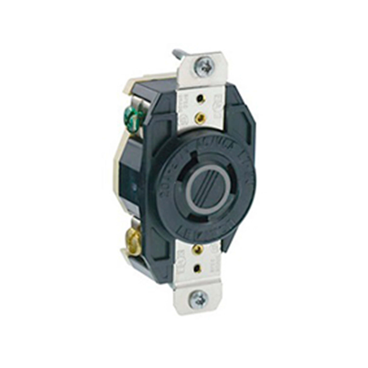 CONTACTO INDUSTRIAL FIJO MEDIA VUELTA 2P-3H 20A/277V. *** OFRECER AHL720R *** LEVITON