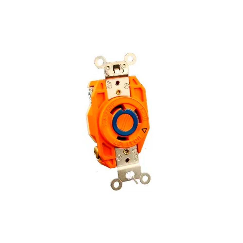 CONTACTO INDUSTRIAL MEDIA VUELTA TIERRA AISLADA 2P-3H 30A/250V. *** OFRECER AHL630P *** LEVITON