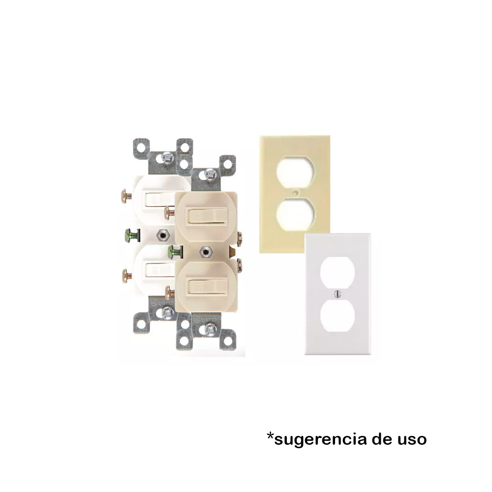 APAGADOR DUPLEX DE PALANCA 3 VIAS MARFIL LEVITON