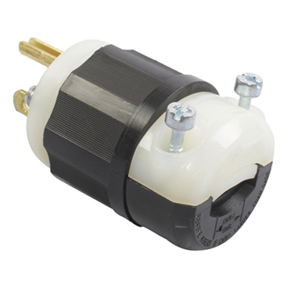 CLAVIJA INDUSTRIAL MEDIA VUELTA 2P-3H 15A/250V. *** OFRECER HUB042 O R1K76 *** LEVITON