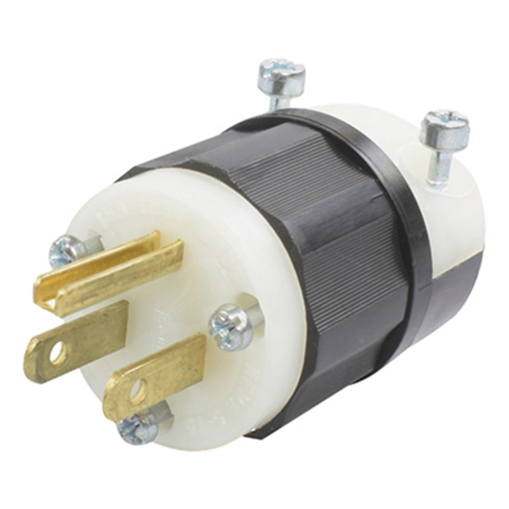 CLAVIJA INDUSTRIAL MEDIA VUELTA 2P-3H 15A/250V. *** OFRECER HUB042 O R1K76 *** LEVITON