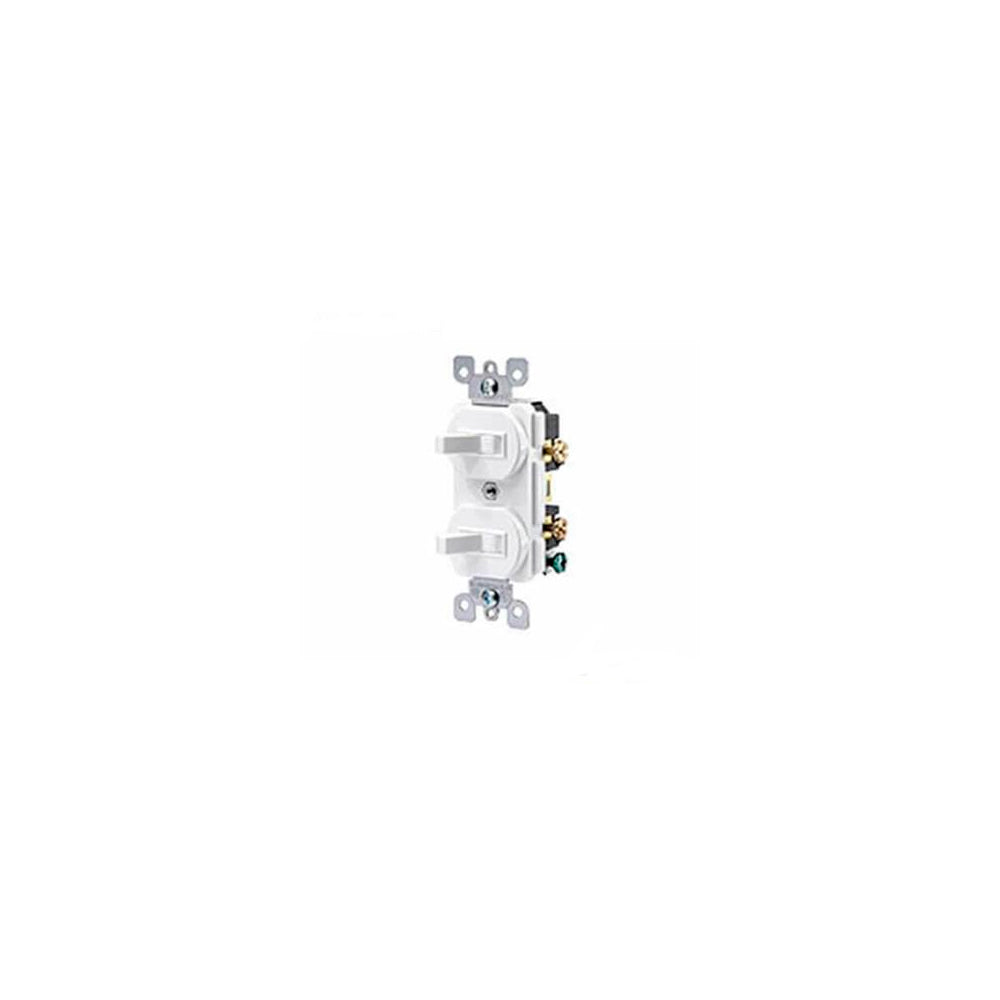 APAGADOR DOBLE PALANCA 15A/277V. BLANCO 05224-02W LEVITON