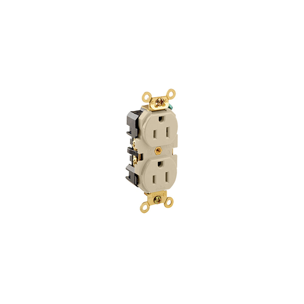 CONTACTO DUPLEX GRADO INDUSTRIAL PARA TRABAJOS EXTRAPESADOS COLOR MARFIL *** OFRECER HBL5262I *** LEVITON