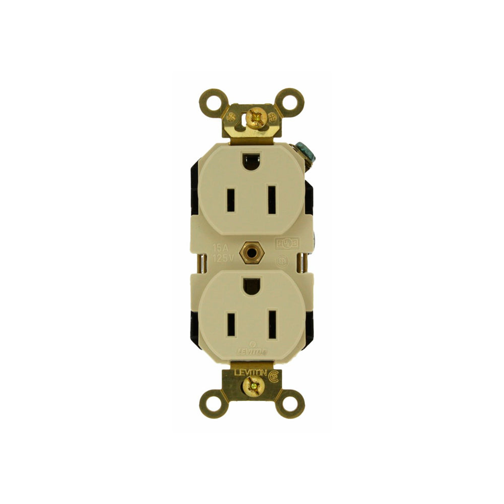 CONTACTO DUPLEX GRADO INDUSTRIAL PARA TRABAJOS EXTRAPESADOS COLOR MARFIL *** OFRECER HBL5262I *** LEVITON