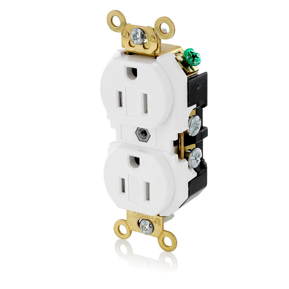 CONTACTO DUPLEX GRADO INDUSTRIAL PARA TRABAJOS EXTRAPESADOS COLOR BLANCO *** OFRECER HBL5262W *** LEVITON