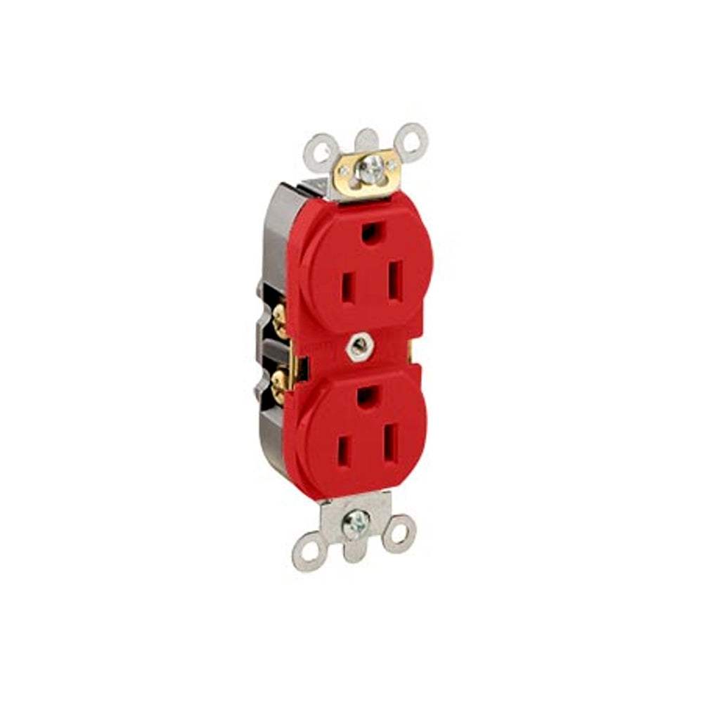 CONTACTO DUPLEX GRADO INDUSTRIAL PARA TRABAJOS EXTRAPESADOS COLOR ROJO *** OFRECER HBL5262R *** LEVITON