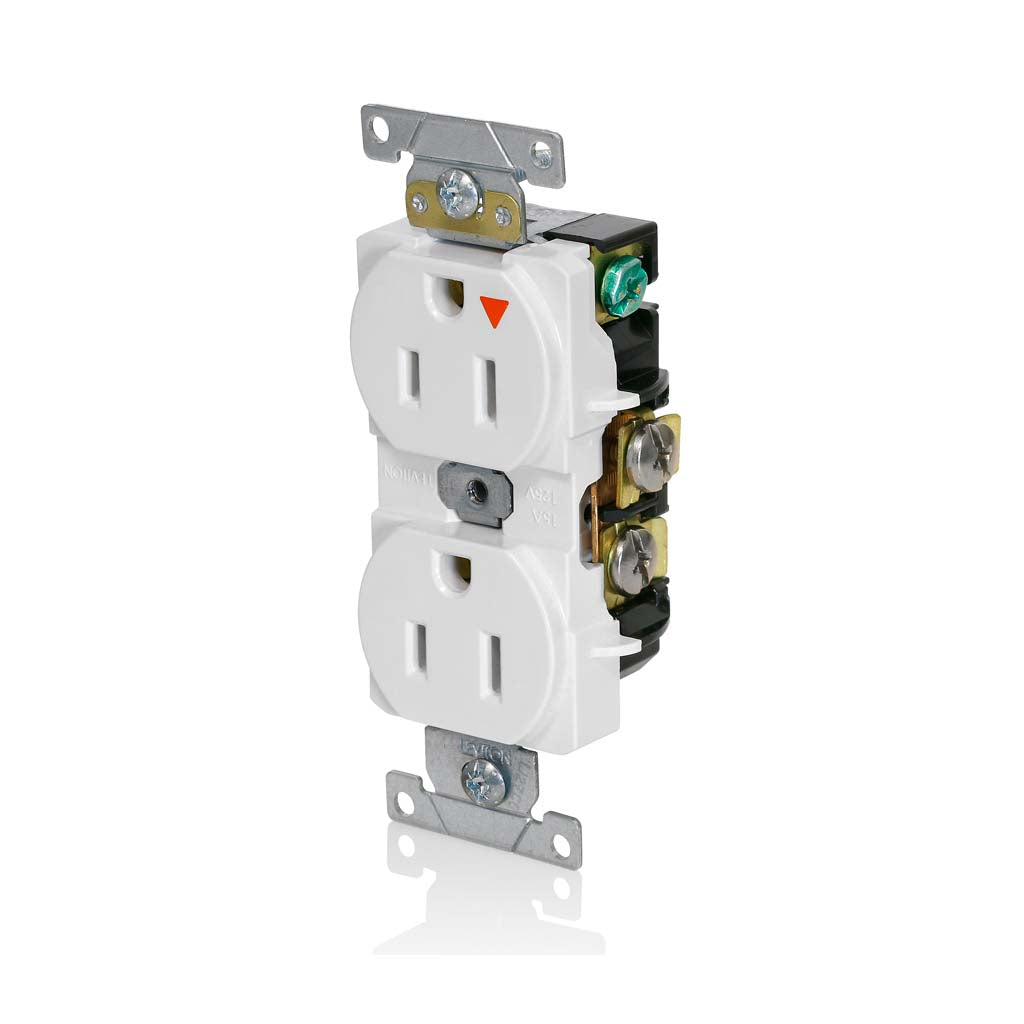 RECEPTACULO DUPLEX T. AISL. 2P-3H 15A/125V. BLANCO LAT. Y POST. 05262-IGW LEVITON