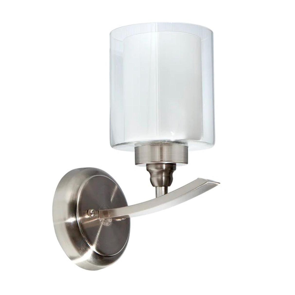 APLIQUE DE PARED 40W. CLASICO NIQUEL SATINADO IKE LITE *** HA. LUMI ***