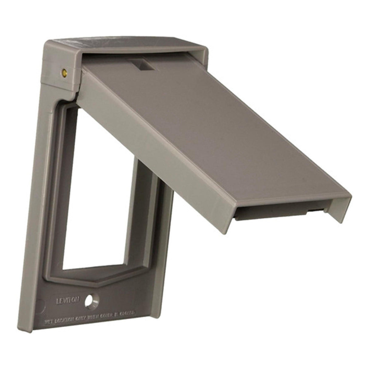 PLACA RESISTENTE A LA INTEMPERIE VERTICAL PARA CONTACTO GFCI GRIS LEVITON