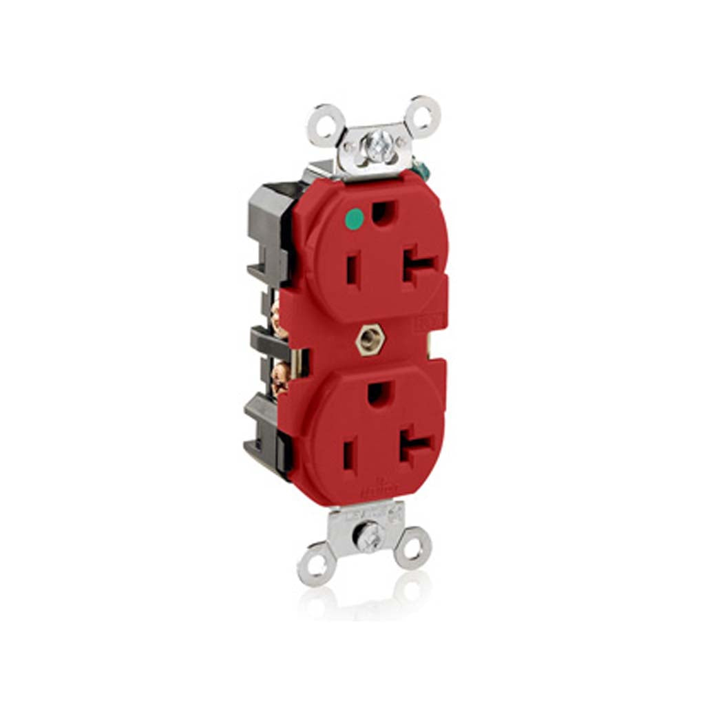 CONTACTO DUPLEX GRADO HOSPITAL ROJO 08300-00R LEVITON *** OFRECER 8300-RED ***