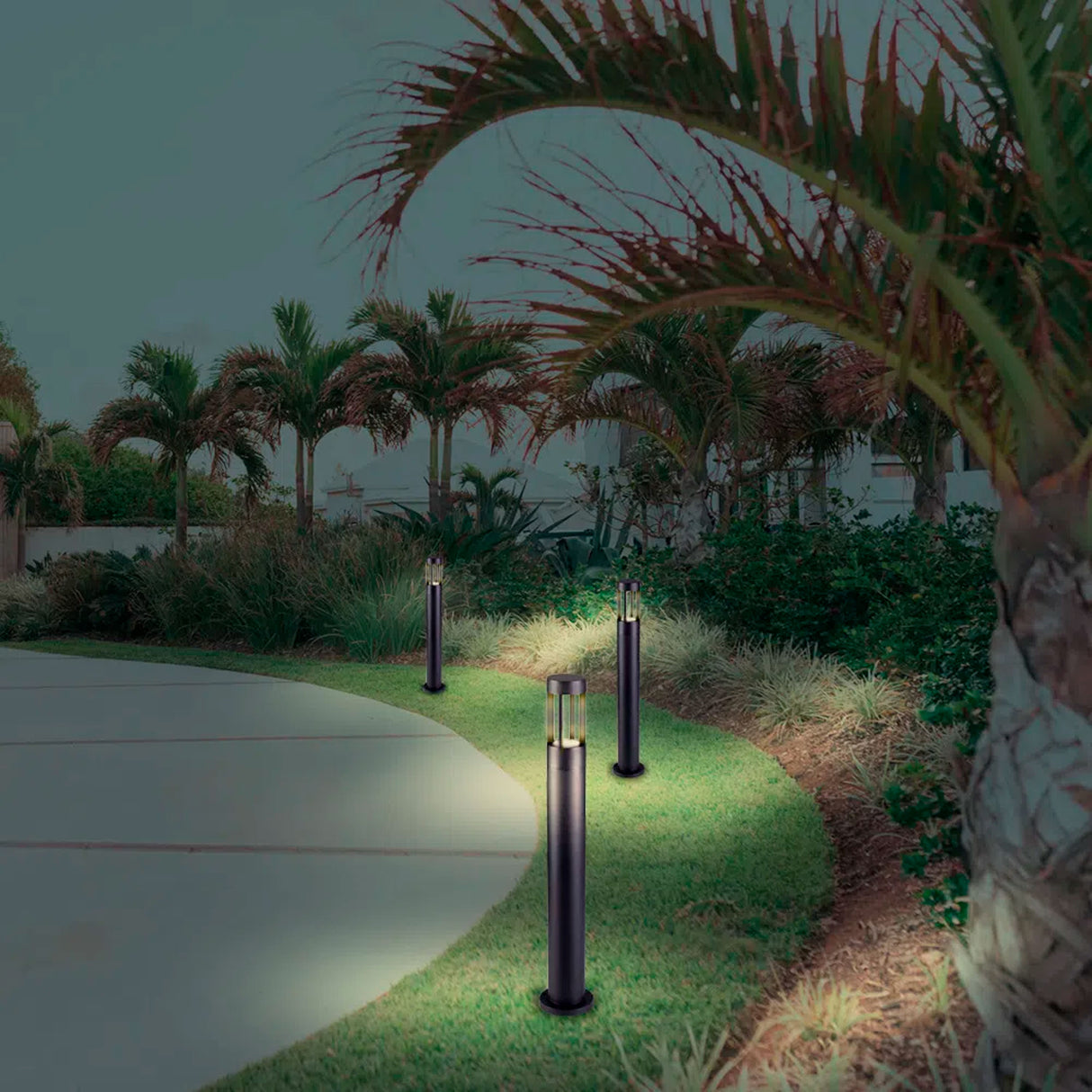 MINI POSTE LED DRACO DE EXTERIOR TECNOLITE PARA SOBREPONER 9W LUZ SUAVE CÁLIDA