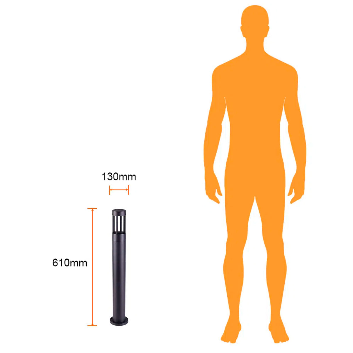 MINI POSTE LED DRACO DE EXTERIOR TECNOLITE PARA SOBREPONER 9W LUZ SUAVE CÁLIDA