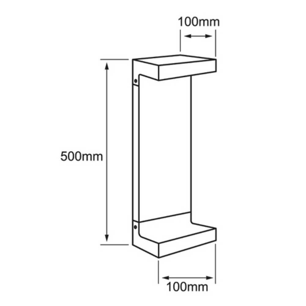 MINI POSTE LED COMA TECNOLITE DE EXTERIOR PARA SOBREPONER 9W LUZ SUAVE CÁLIDA
