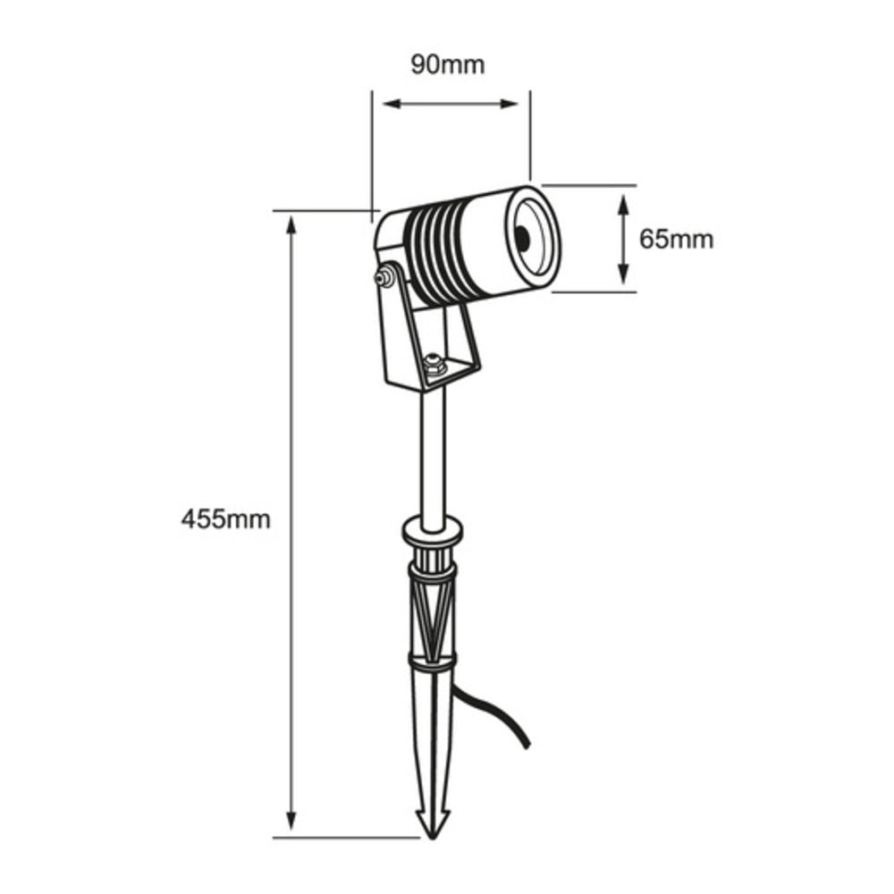 REFLECTOR EXTERIOR LED CON ESTACA 9W/100-240V 3000K DIRIGIBLE LIESMA