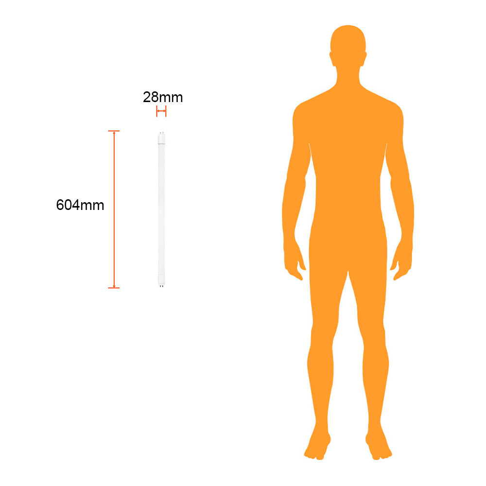 TUBO LED OGMA I TECNOLITE 9W TRANSPARENTE LUZ DE DÍA BASE G13 ***CONEXION AMBOS LADOS***