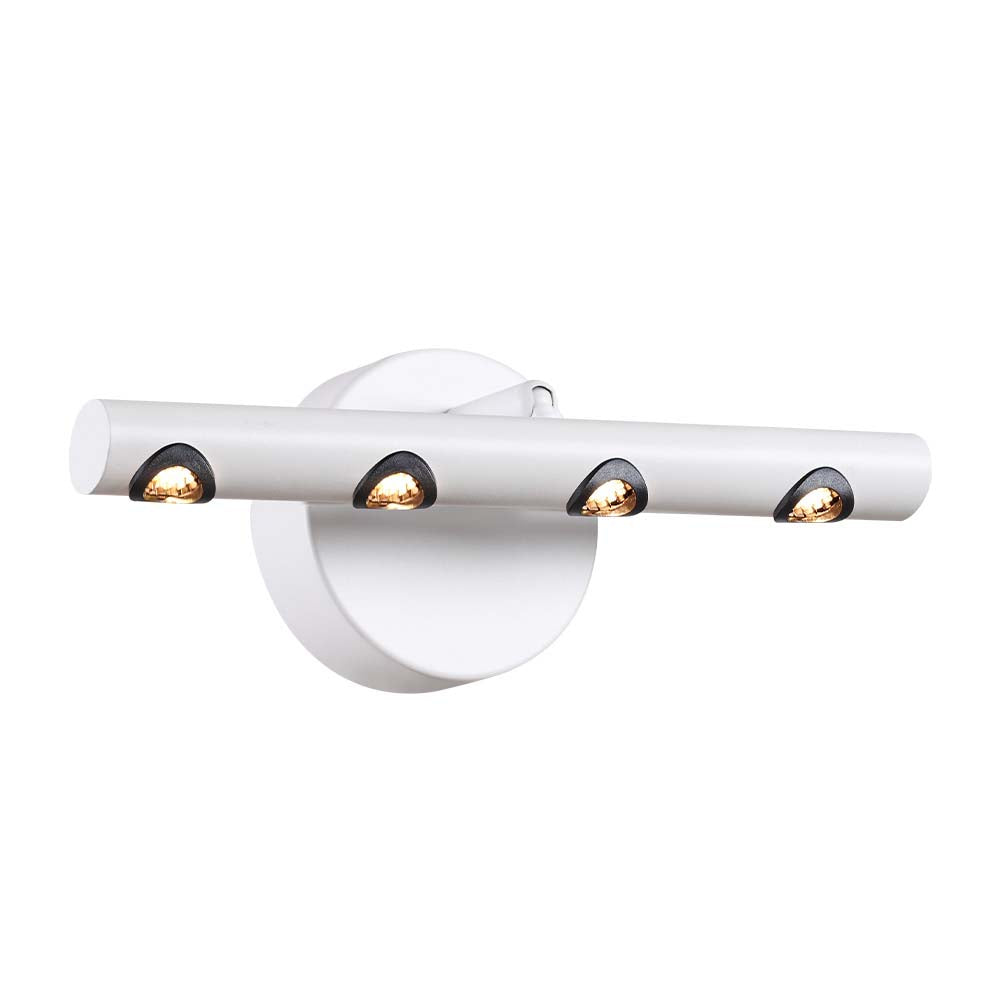 LAMPARA DE PARED ARBOTANTE LED 9W LUZ CALIDA BRILLANTE DIRIGIBLE IRC90 NO ATENUABLE BCO