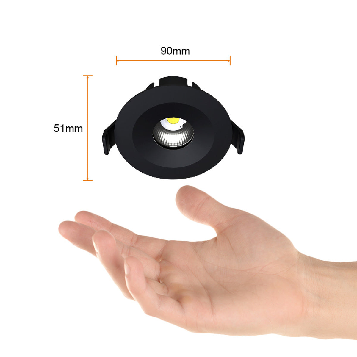 LAMPARA EMPOTRABLE DOWNLIGHT LED 9 W LUZ CALIDA BRILLANTE A PRUEBA DE VAPOR 09YDLED109MV30N