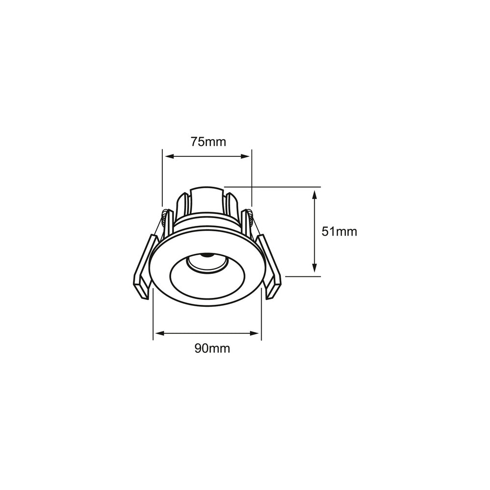 LAMPARA EMPOTRABLE DOWNLIGHT LED 9 W LUZ DE DIA A PRUEBA DE VAPOR 09YDLED109MV65N