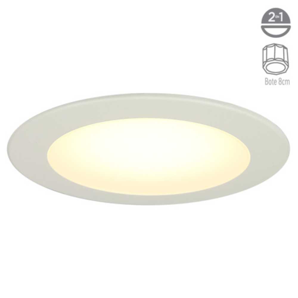 LAMPARA EMPOTRABLE LED INTELIGENTE WIFI 9 W LUZ BLANCA AJUSTABLE ATENUABLE COMPATIBLE CON APP MOVIL Y ASISTENTES DE VOZ 09YDLED432MVBTCW