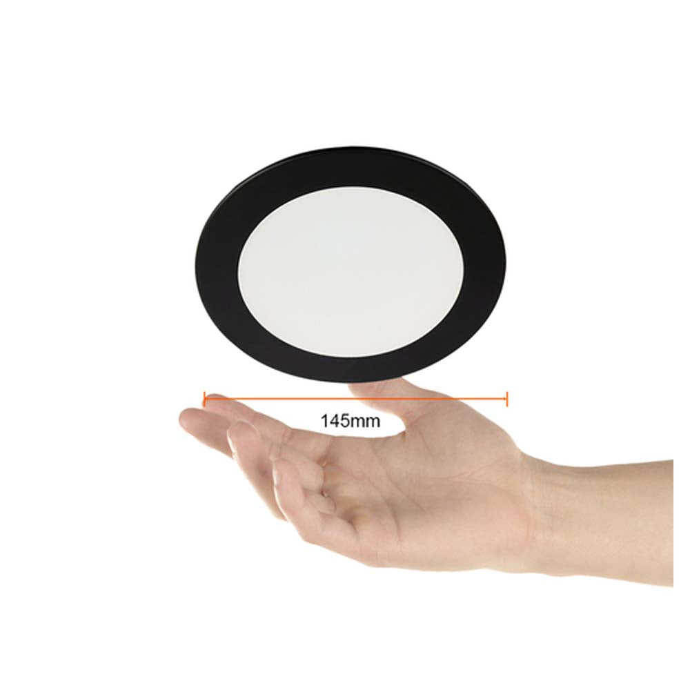 LAMP. DOWNLIGHT LED INTELIGENTE WIFI 9W. LUZ BLANCA ATENUABLE DINAMICA COMPATIBLE APP Y ASIST. VOZ NEGRO NOVA SMART