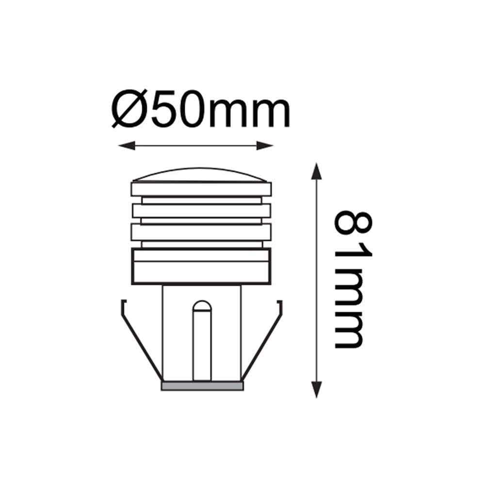 MINI LUZ OBSTRUCCION PHARO 1W 6500K 110-250V IP68 C/DRIVER *** HA. LUMI ***