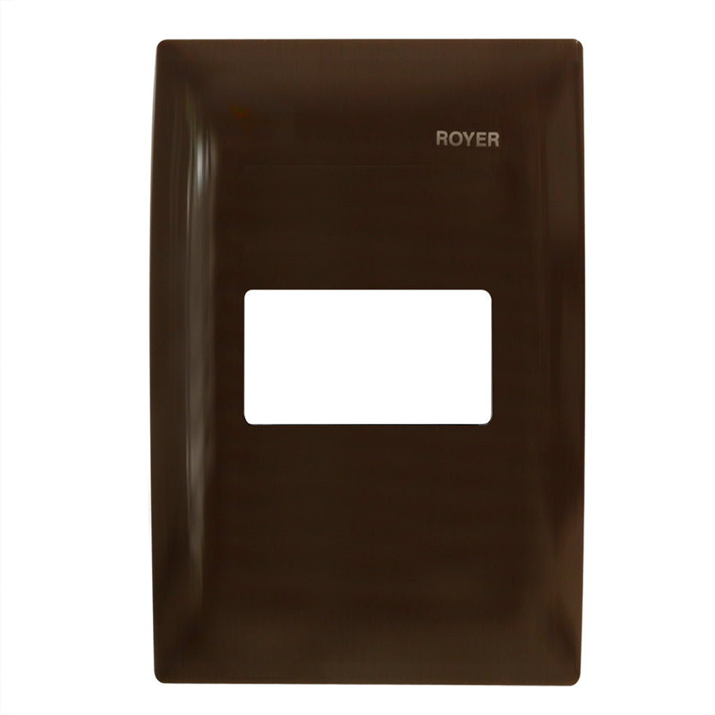 PLACA 1 MODULO HORIZONTAL CHOCOLATE