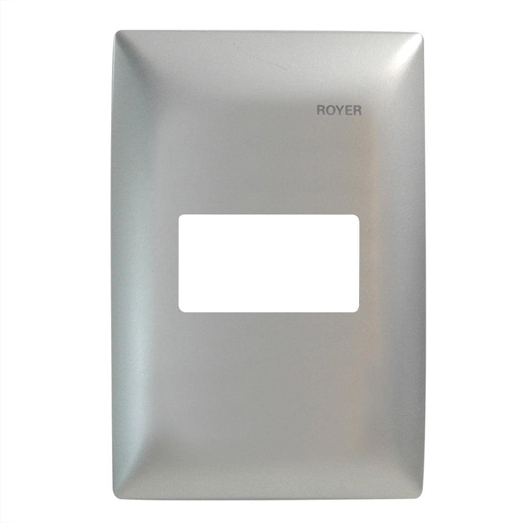 PLACA 1 MODULO HORIZONTAL PLATA