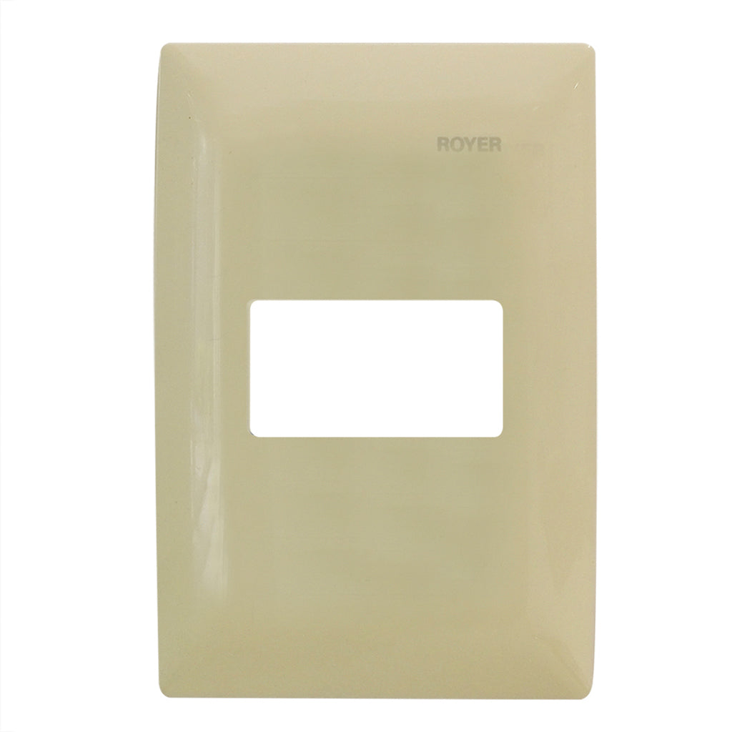 PLACA 1 MOD. HORIZONTAL MARFIL ROYER 100