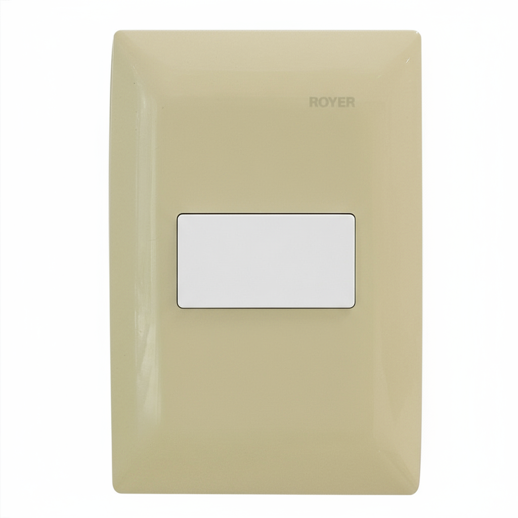 PLACA 1 MOD. HORIZONTAL MARFIL ROYER 100